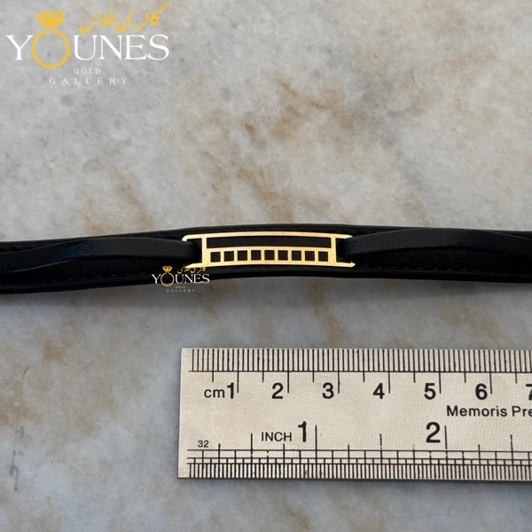 دستبند طلا چرم مردانه L181